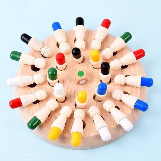 Wooden Memory Chess Game Board